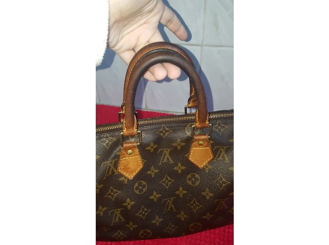 Borsa a mano Louis Vuitton Speedy Marrone in tela - vista 8