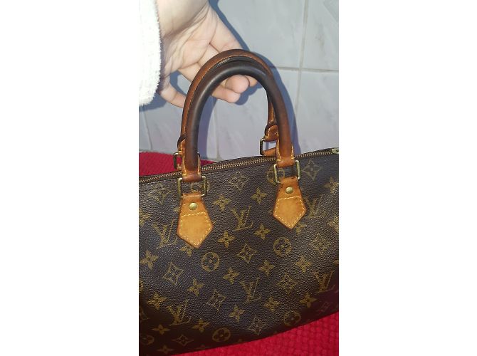 Borsa a mano Louis Vuitton Speedy Marrone in tela - vista 9