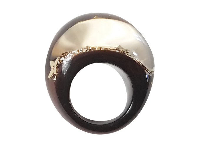 Louis Vuitton argolas Castanho escuro - vista 2