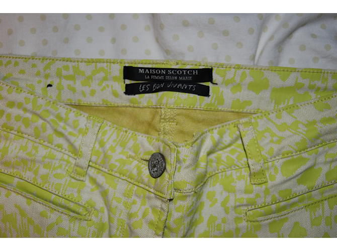 Vaqueros Estampados Maison Scotch Beige Verde Algodón - vista 3