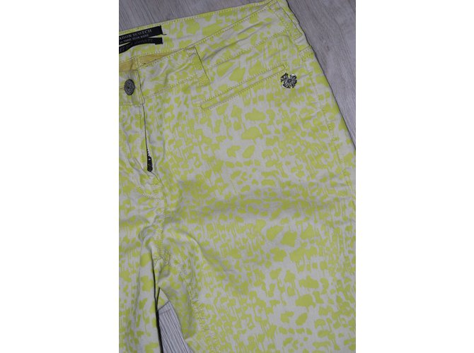 Vaqueros Estampados Maison Scotch Beige Verde Algodón - vista 4