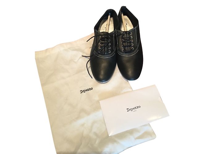 Scarpe Derby Repetto in pelle nera 36 Nero - vista 2