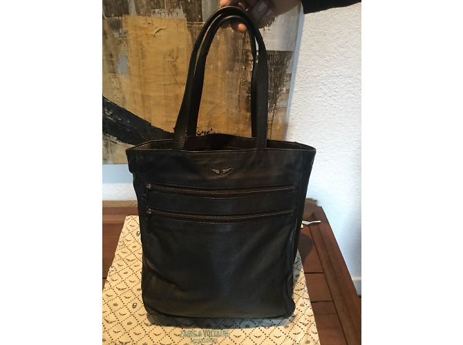 Borsa tote in pelle nera Zadig & Voltaire Nero - vista 5