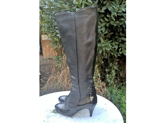Botas Karine Arabian de cuero negro - vista 3