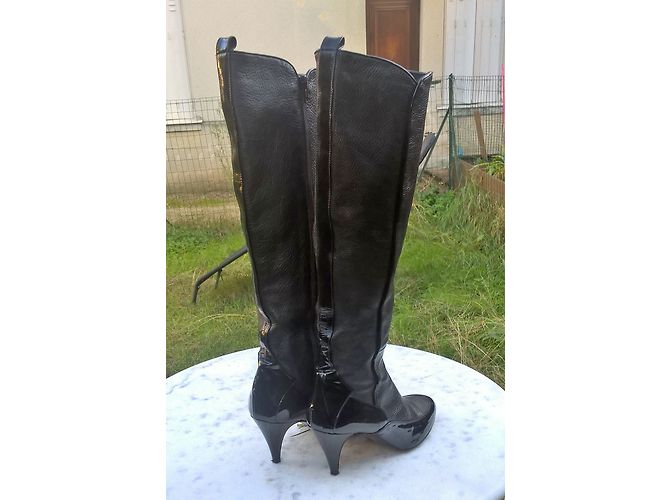 Botas Karine Arabian de cuero negro - vista 4