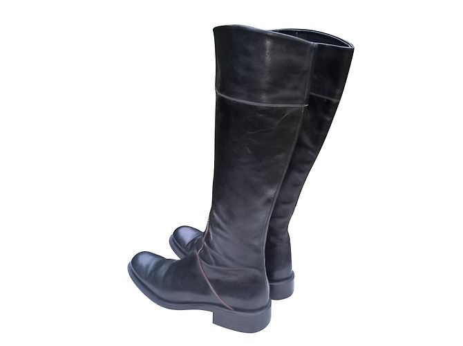 Autre Marque Botas Mare de piel negra 37 Negro - vista 2