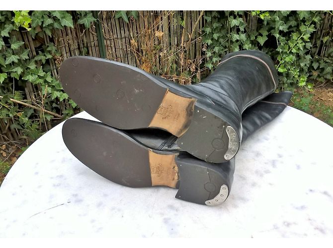 Autre Marque Botas Mare de piel negra 37 Negro - vista 3