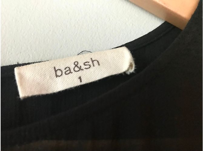 Ba&Sh Schwarzes Kleid mit Gürtel - Ansicht 3
