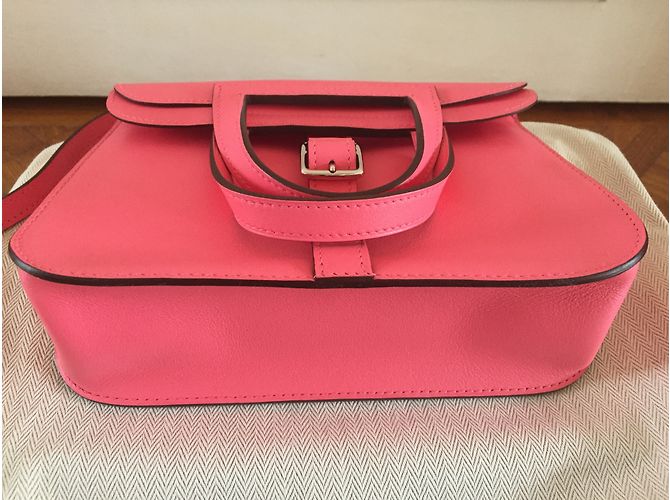 Borsa Hermès Halzan mini Rose Azalée Rosa - vista 4