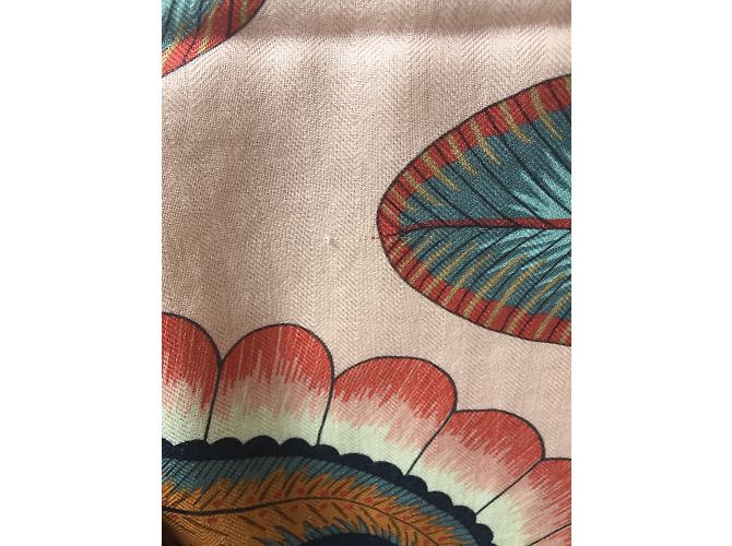 Hermès Scialle di seta e cashmere di Hermana Savana Dance Rosa - vista 6