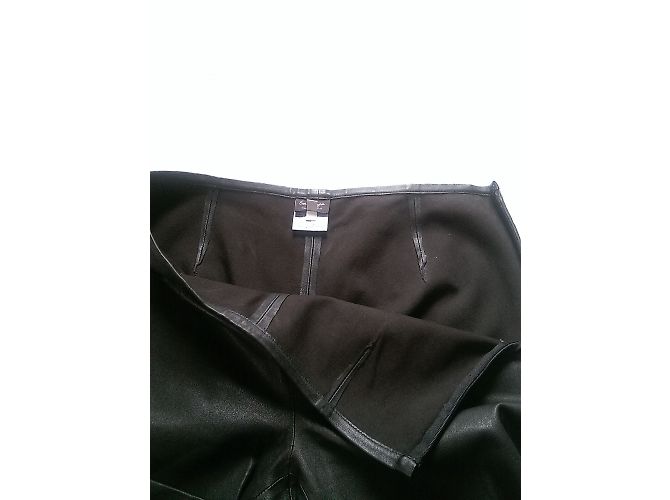 Autre Marque Eva Herzigova Hose aus schwarzem Lammleder - Ansicht 4