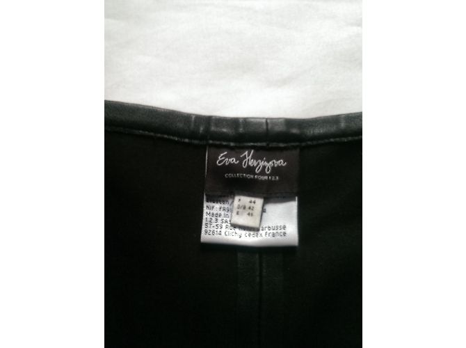 Autre Marque Eva Herzigova Hose aus schwarzem Lammleder - Ansicht 7