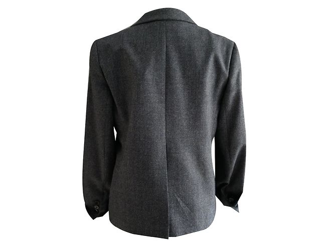 Carven Navy Blue Wool Blazer Jacket Dark blue - view 2