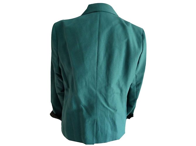 Comptoir Des Cotonniers Blazerjacke aus Baumwolle grün Dunkelgrün - Ansicht 2
