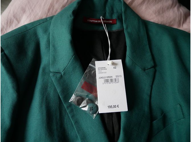 Comptoir Des Cotonniers Blazerjacke aus Baumwolle grün Dunkelgrün - Ansicht 5