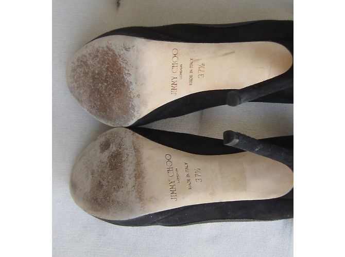Jimmy Choo Pumps aus Leder und schwarzem Wildleder 37,5 - Ansicht 9