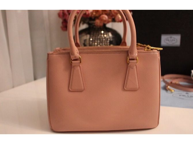 Borsa Prada in pelle Saffiano rosa - vista 2