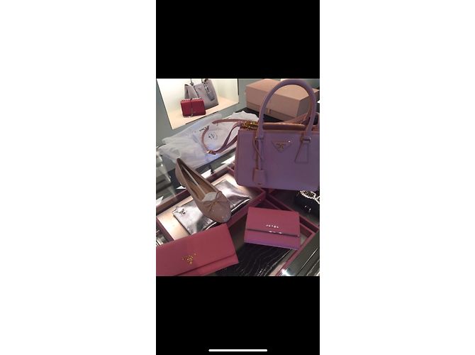 Borsa Prada in pelle Saffiano rosa - vista 5