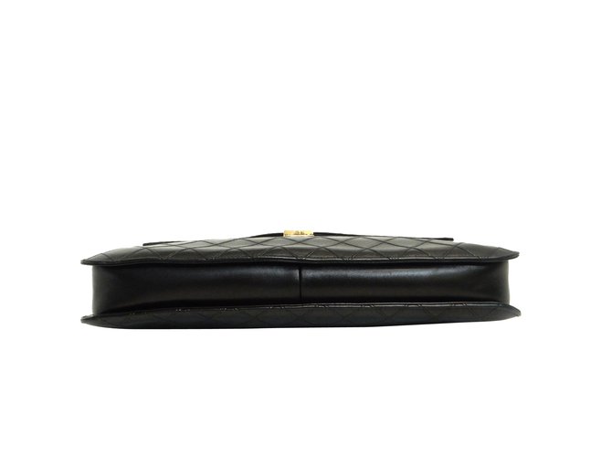 Chanel Quilted Briefcase Black ref.86897 - Joli Closet