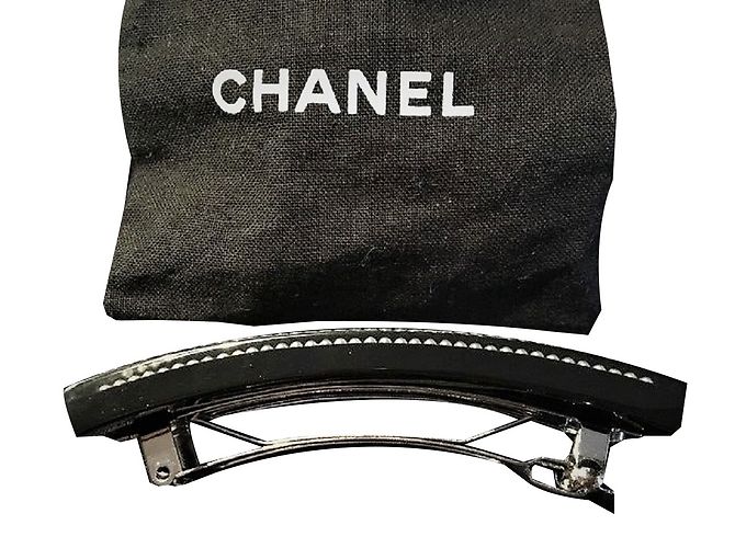 Chanel Fermaglio per capelli splendido / Fermaglio per capelli * Raro * Nuovo Nero - vista 2