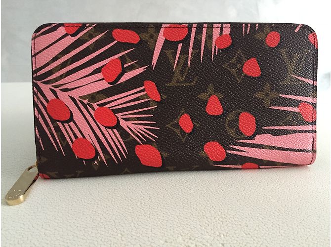 Louis Vuitton Zippy Wallet Edición Limitada / Jungle Palm Springs Castaño - vista 4