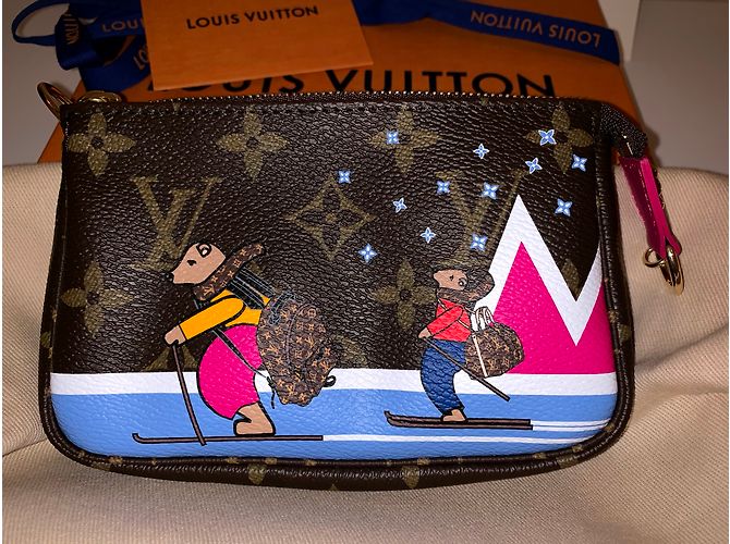 Louis Vuitton Monogrammmappe Weihnachtskollektion Weihnachten 2018 Tiere Braun - Ansicht 2