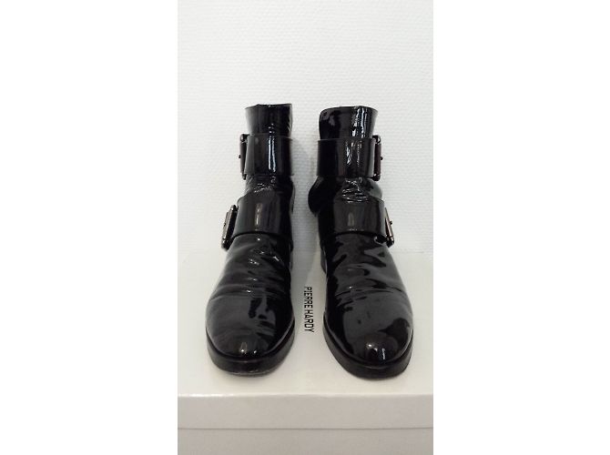 Pierre Hardy Botines negros de cuero con doble hebilla de piel de becerro - vista 4