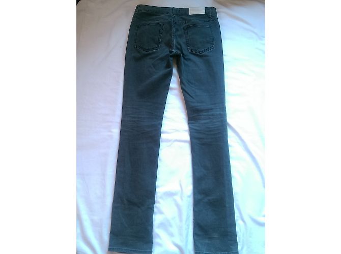 Jean Acne Gris en Coton et Élasthanne Taille 29 - vue 2