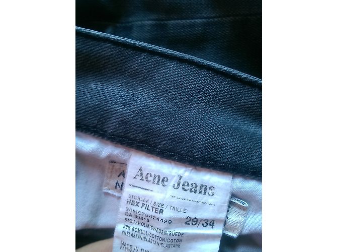 Jean Acne Gris en Coton et Élasthanne Taille 29 - vue 3