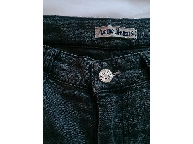 Jean Acne Gris en Coton et Élasthanne Taille 29 - vue 5
