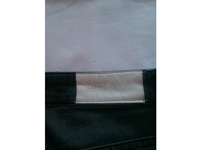 Jean Acne Gris en Coton et Élasthanne Taille 29 - vue 7
