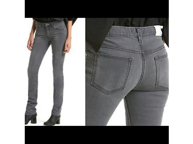Jean Acne Gris en Coton et Élasthanne Taille 29 - vue 9