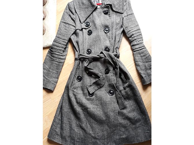 Gabardina de lana Ikks Gris oscuro Gris antracita - vista 2