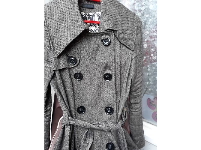 Gabardina de lana Ikks Gris oscuro Gris antracita - vista 3