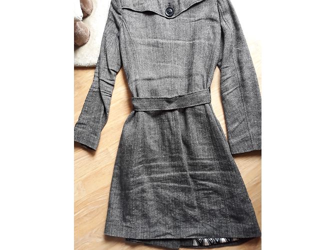Gabardina de lana Ikks Gris oscuro Gris antracita - vista 4