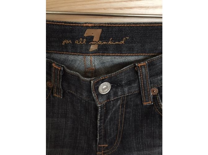 Vaqueros 7 For All Mankind de algodón negro Talla 25 - vista 3