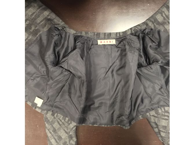 Marni Wool Short Jacket Dark Grey - view 3