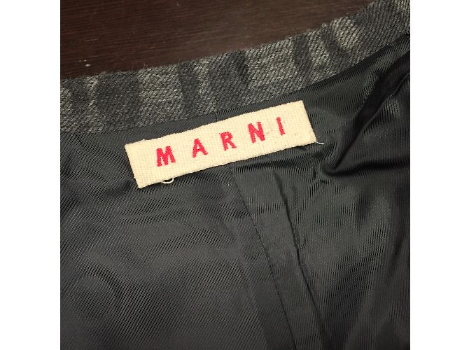 Marni Wool Short Jacket Dark Grey - view 4
