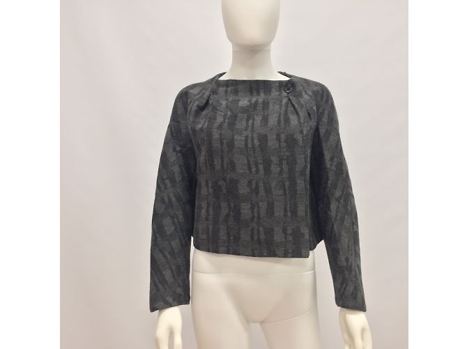 Marni Wool Short Jacket Dark Grey - view 6