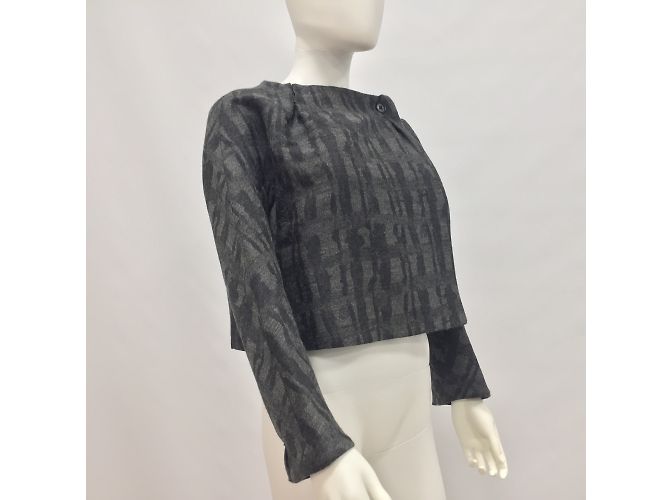 Marni Wool Short Jacket Dark Grey - view 9