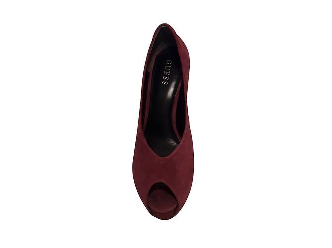 Guess Pumps Dunkelrot Wildleder 12cm Absatz Bordeaux - Ansicht 2