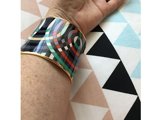 Hermès anillo de esmalte extra grande Multicolor - vista 8