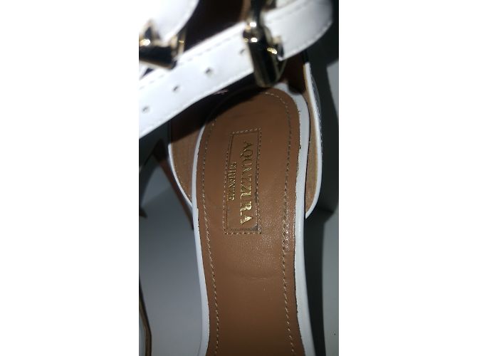 Sandali Aquazzura in pelle bianca Bianco - vista 3