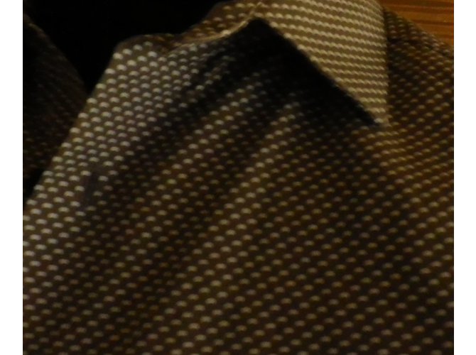 Camicia Givenchy in cotone marrone con ricamo Taglia 39 - vista 3