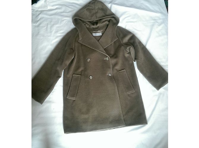 Max Mara Chaquetón Corto de Lana Beige - vista 3