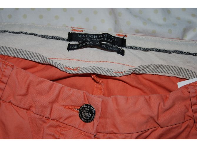 Pantalón chino Maison Scotch W30 L32 Rosa Coral Algodón - vista 3