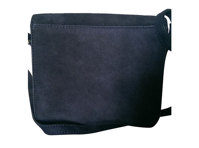 Autre Marque Mini borsa a mano Alma Midnight in pelle scamosciata di capra blu navy - vista 2