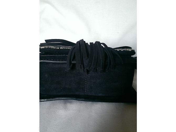 Autre Marque Mini borsa a mano Alma Midnight in pelle scamosciata di capra blu navy - vista 4
