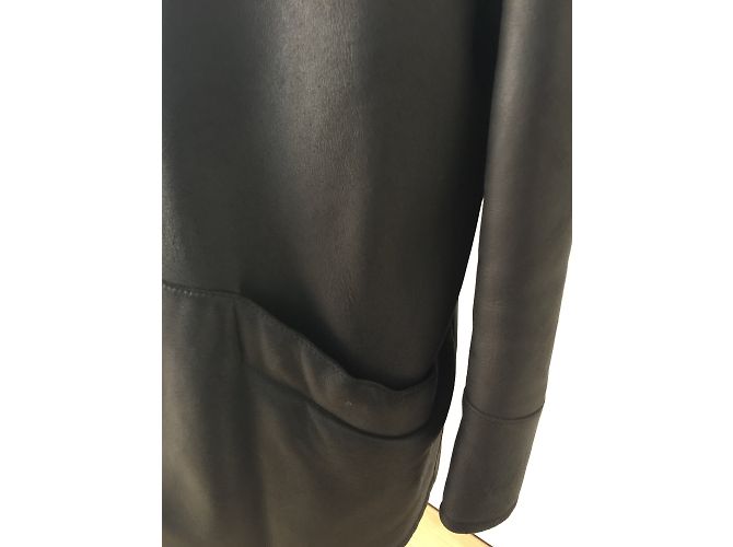 Autre Marque Black Lambskin 3/4 Coat Men - view 3