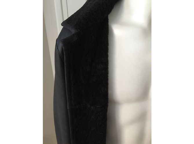 Autre Marque Black Lambskin 3/4 Coat Men - view 5